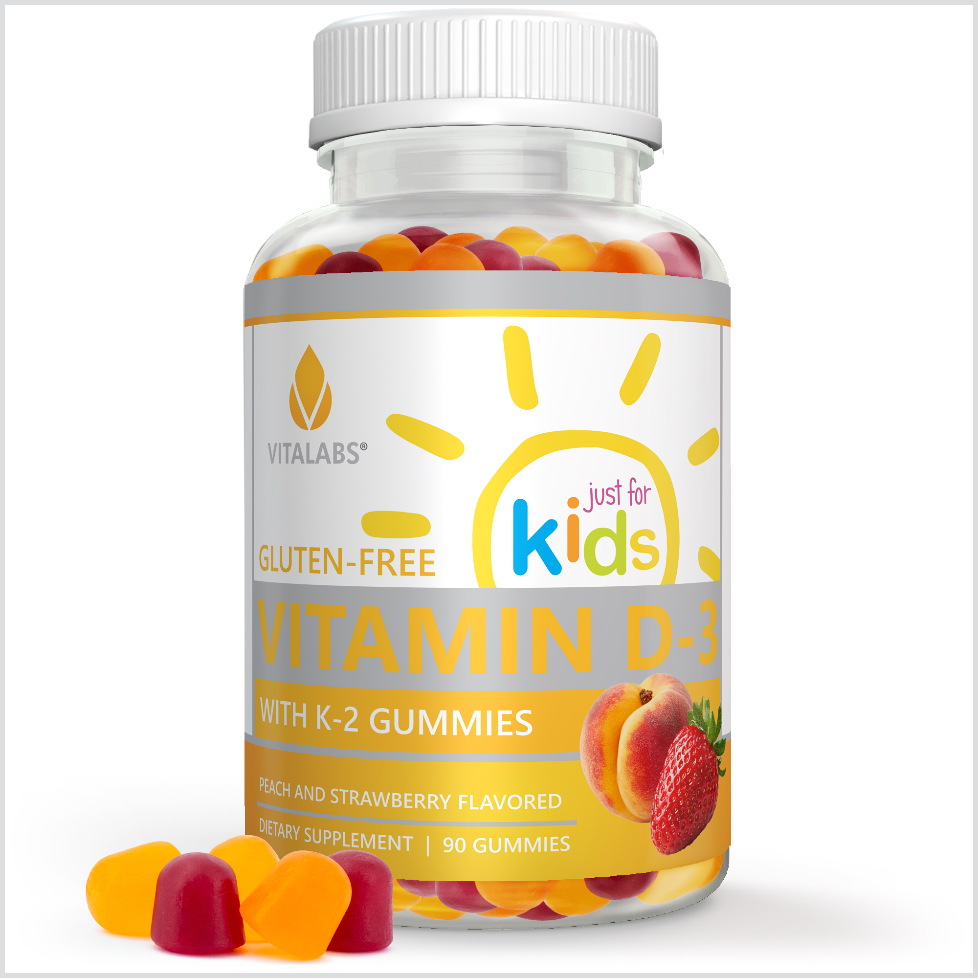 Private Label Kids Vitamin D-3 with K-2 Gummies