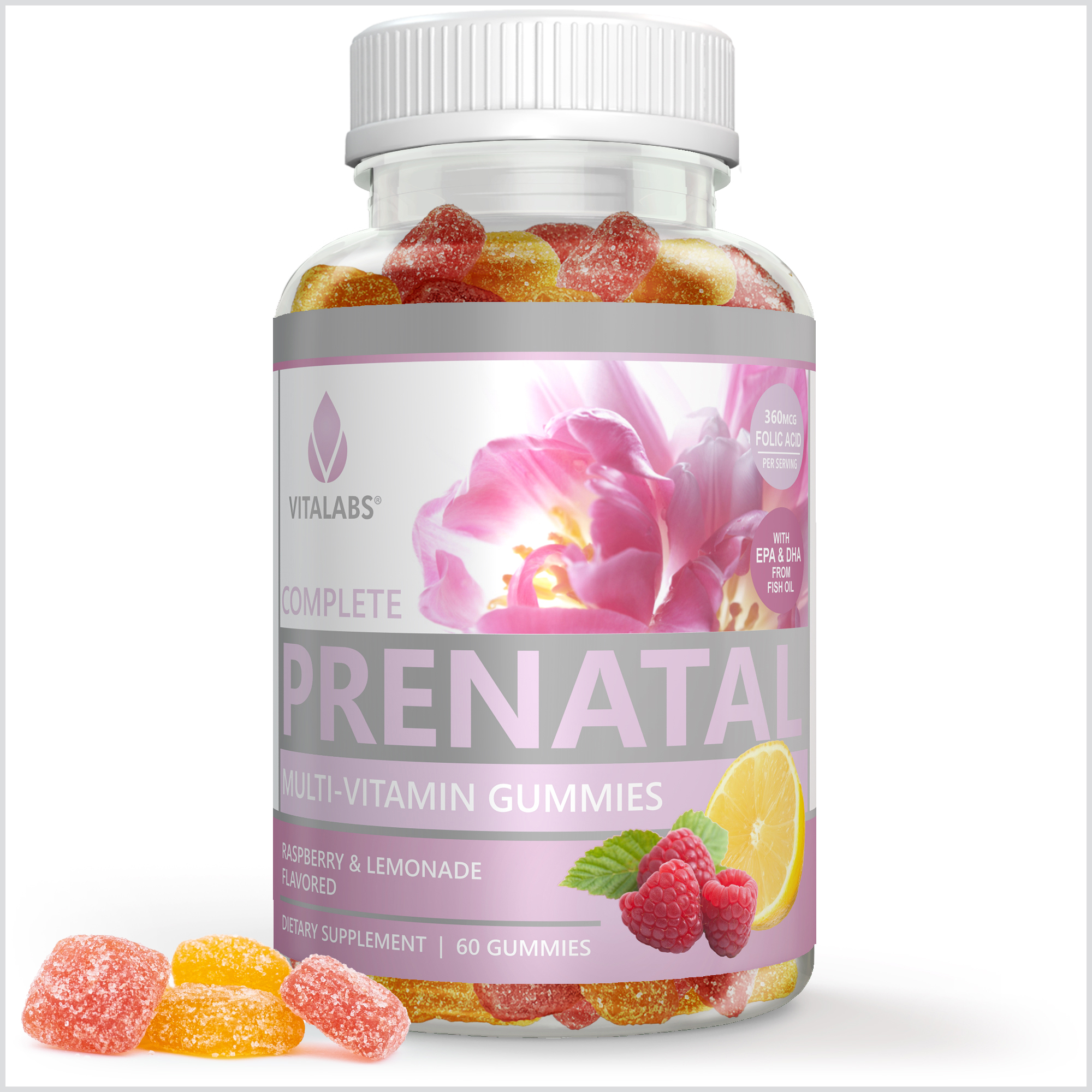 Private Label Prenatal Multivitamin Gummy with Fish Oil